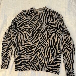 27 Miles Malibu Cashmere Zebra Sweater